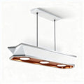 Modern pendant light fixture with three LED bulbs and aluminum finish 30 x 10 x 10cm