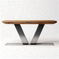 Wooden console table with metal legs 150 x 70 x 75cm for living room use